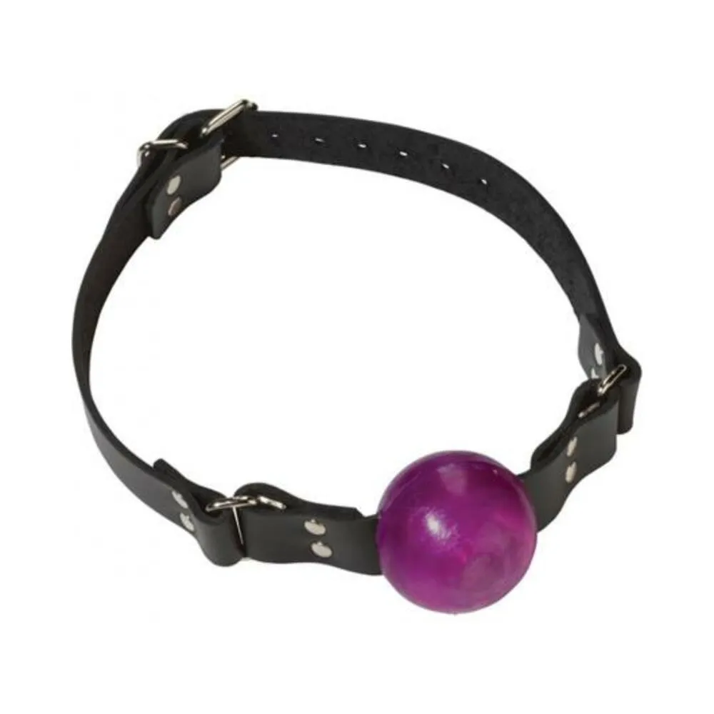 1 1/2 IN PURPLE BALL GAG W/ BUCKLE