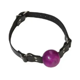 1 1/2 IN PURPLE BALL GAG W/ BUCKLE