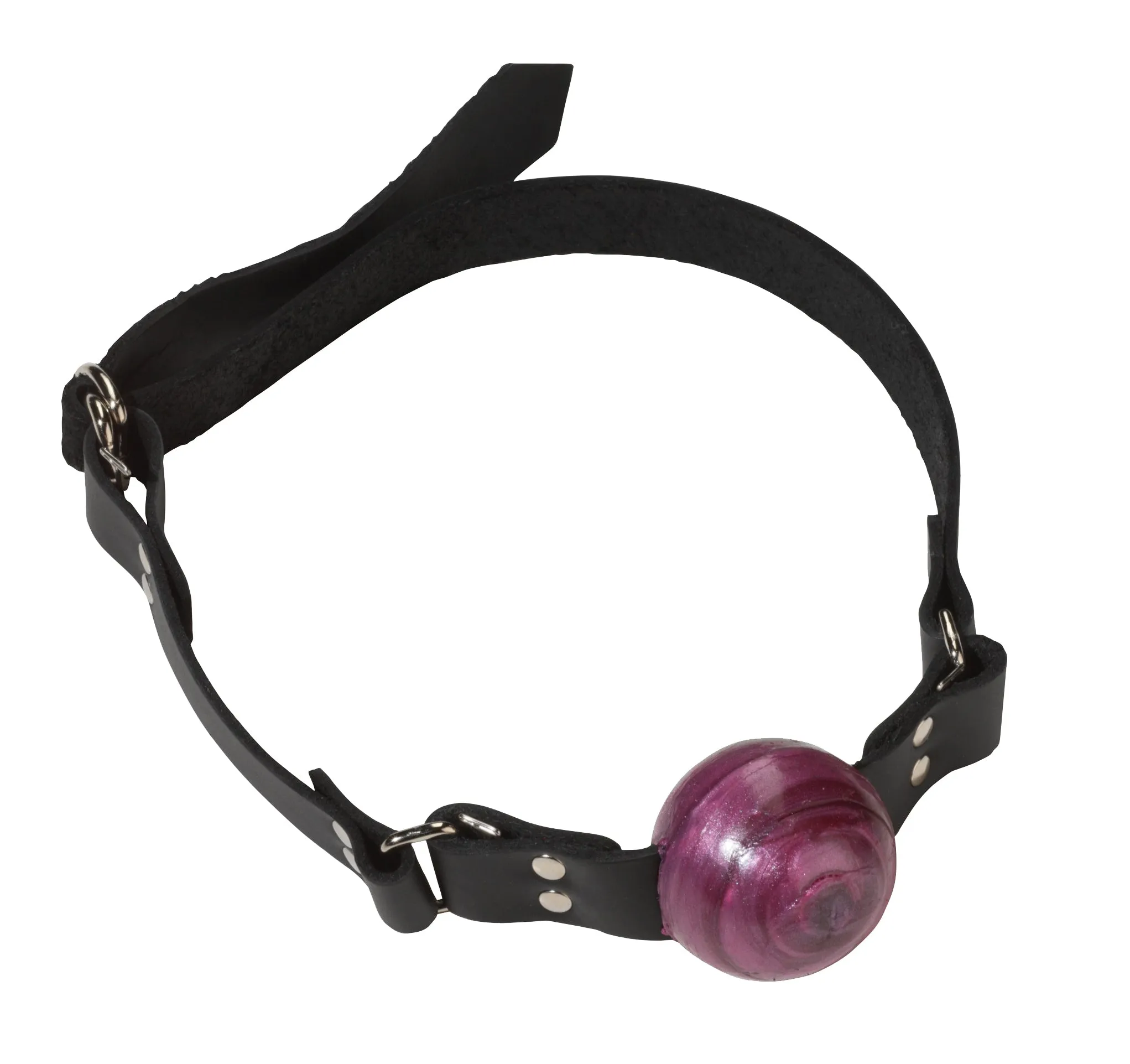 1 1/2 In Purple Ball Gag With Buckle