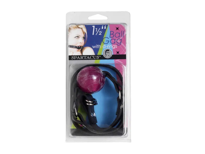 1 1/2 In Purple Ball Gag With Buckle