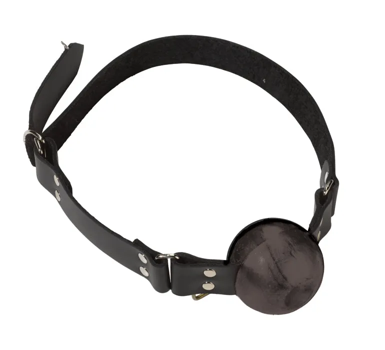 Black Ball Gag with Rings - 2-inch Size