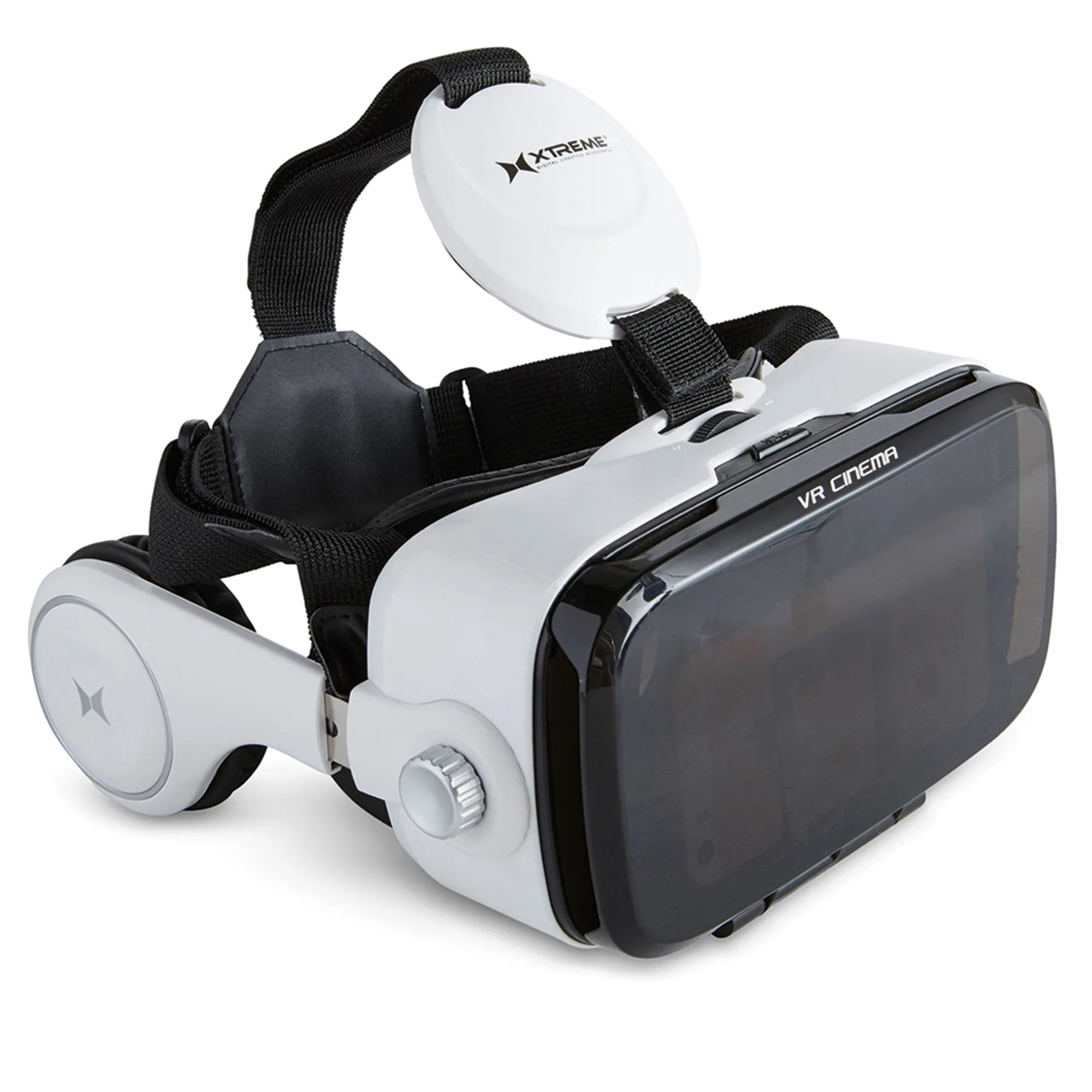 3-D Virtual Reality Glasses with Built-In Headphones