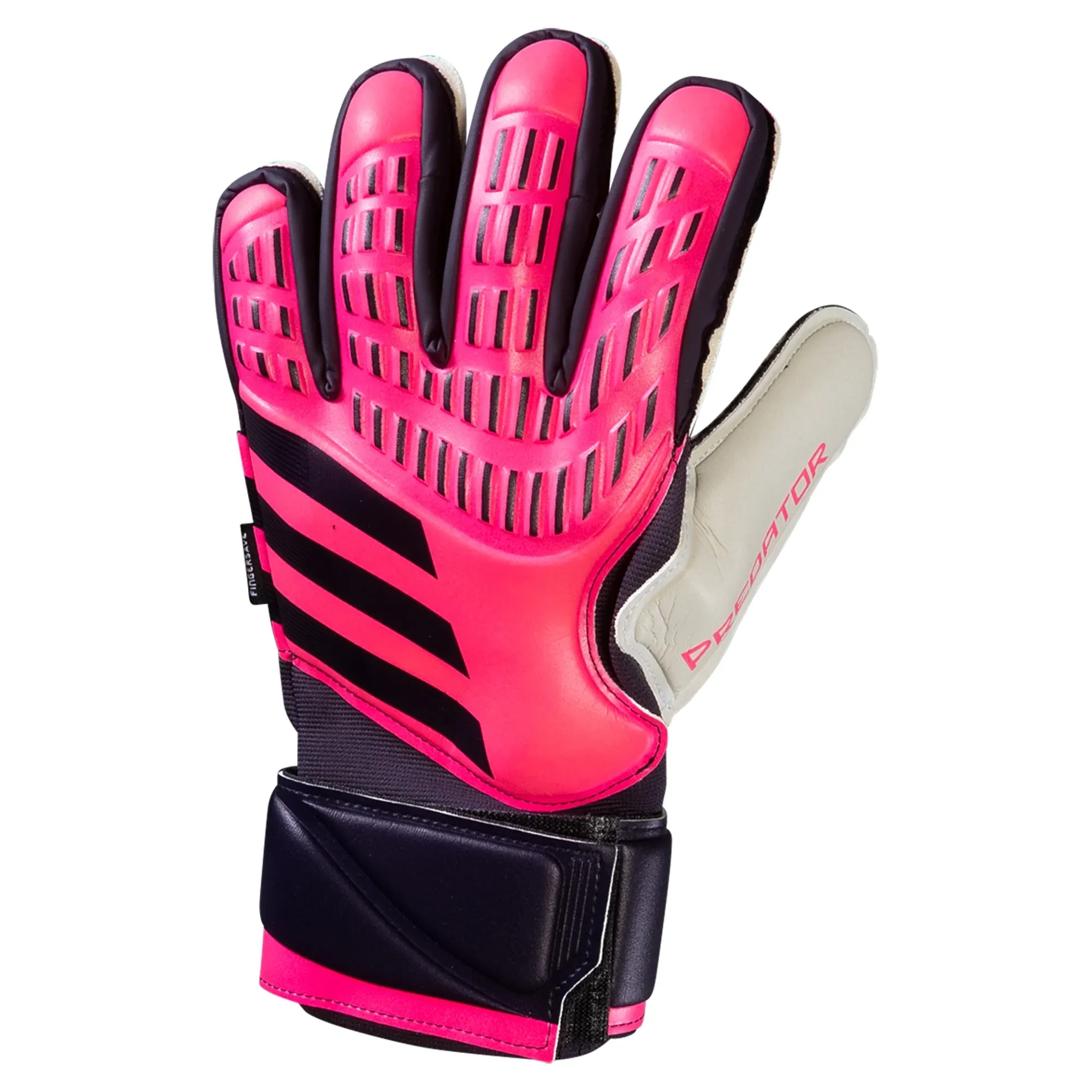 adidas Predator Match Fingersave Goalkeeper Glove (Turbo/Black)