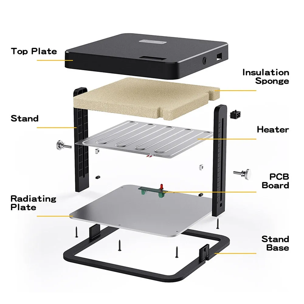 Adjustable 13W Chick Brooder Heating Plate, 27x27cm, Durable Plastic