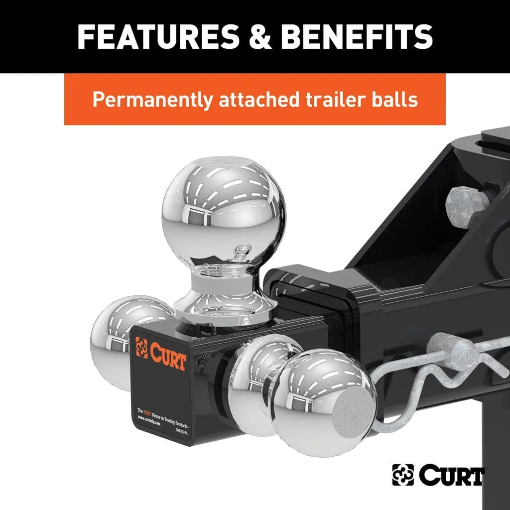 Adjustable Tri-Ball Mount (2" Shank, 1-7/8", 2" & 2-5/16" Balls)