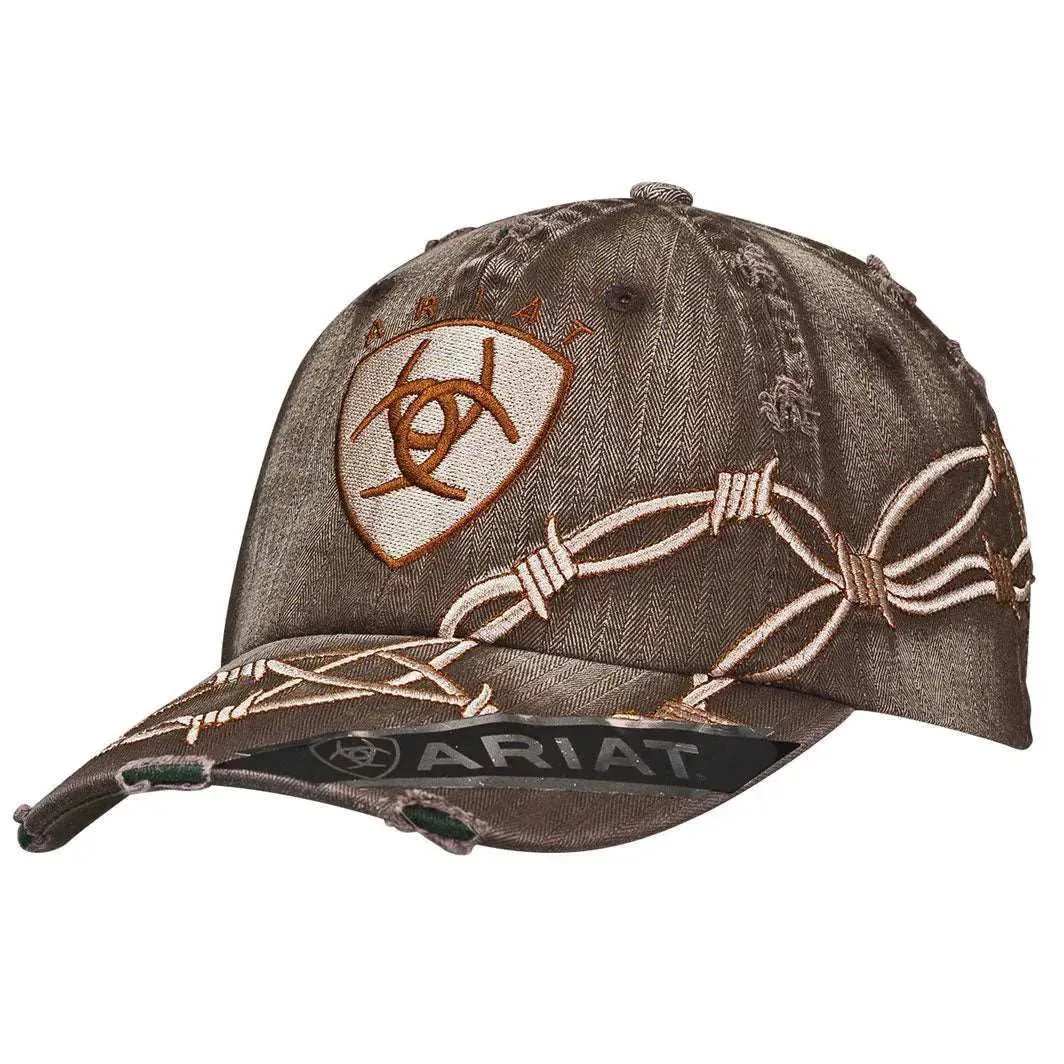 Ariat Distressed Barbed Wire-Ball Cap