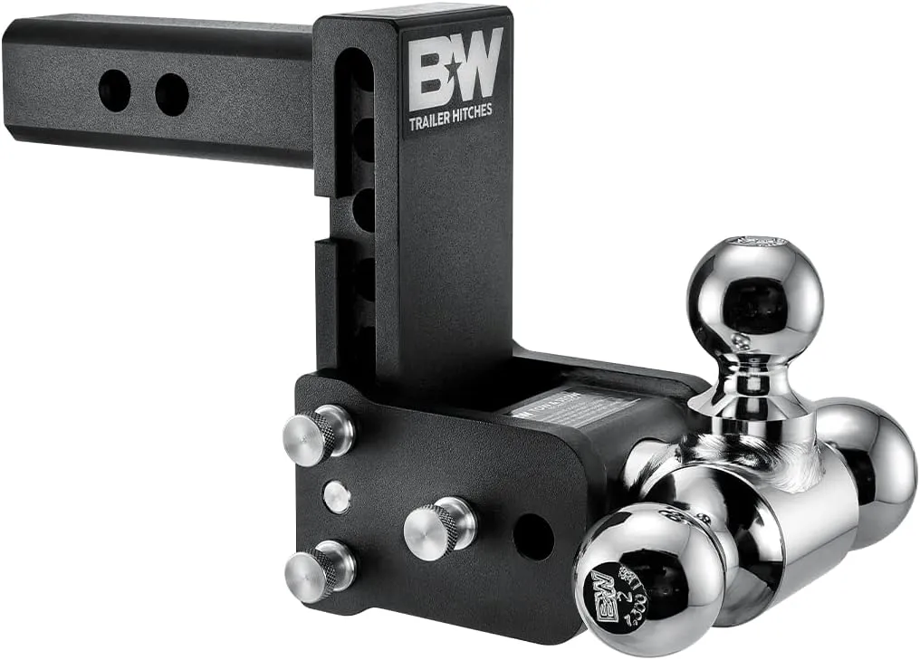 B&W Trailer Hitches Tow & Stow Adjustable Trailer Hitch Ball Mount - TS10048B