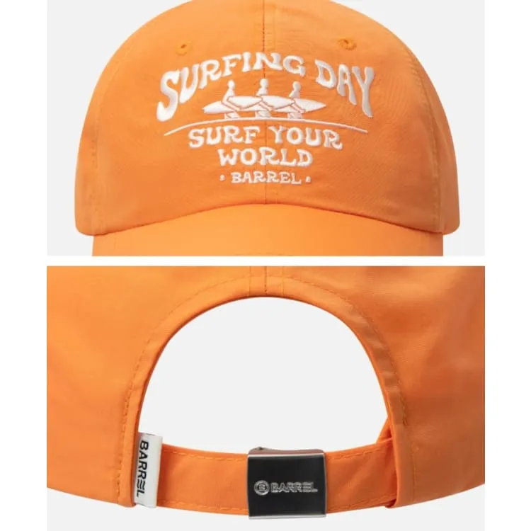 Barrel Surfer Nylon Ball Cap-ORANGE