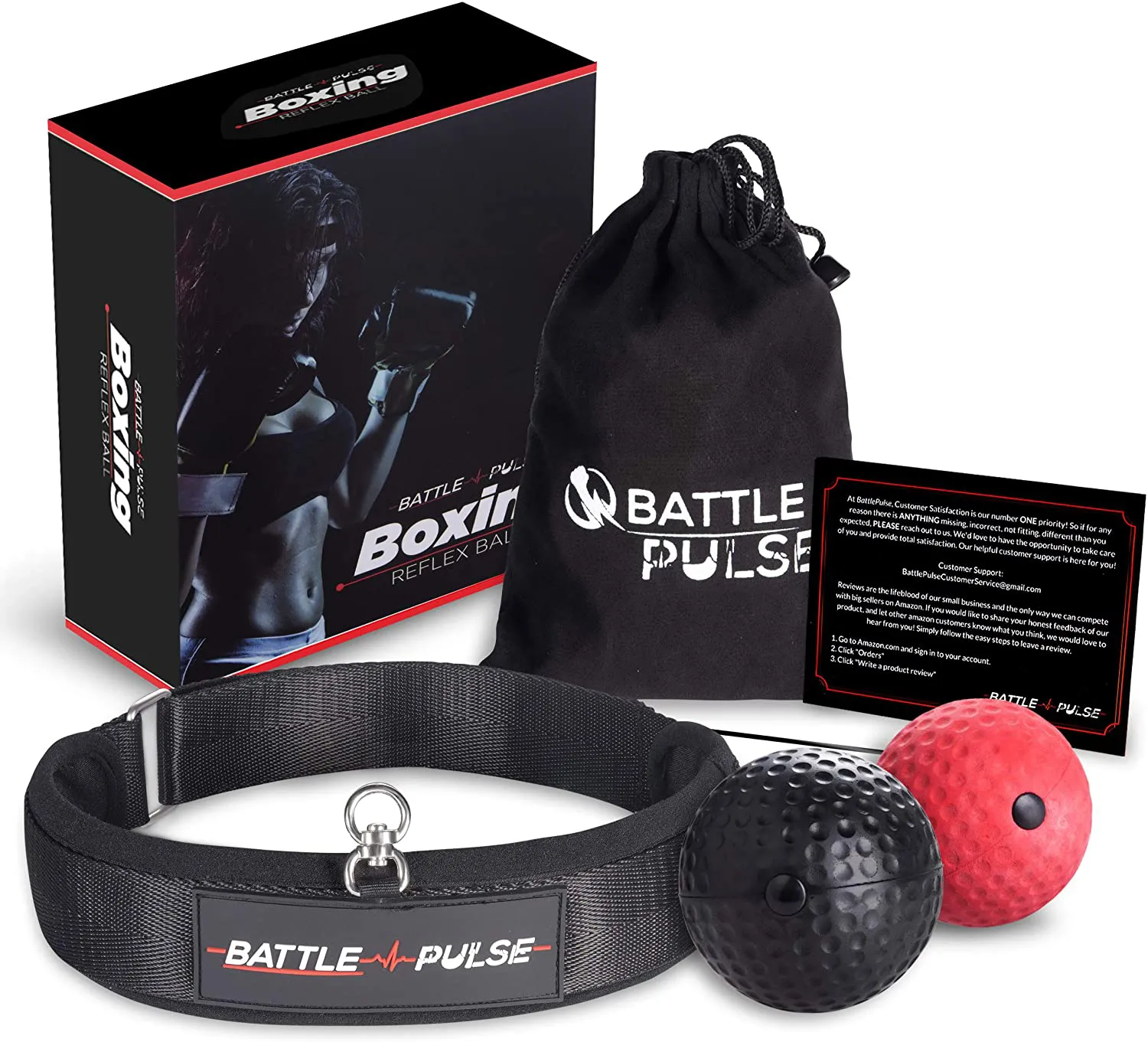 Enhanced BattlePulse Reflex Training Ball – Premium Multilayer Soft Headband with 360-Degree Buckle – Dual Difficulty Levels for Boxing & Hand-Eye Coordination Improvement.