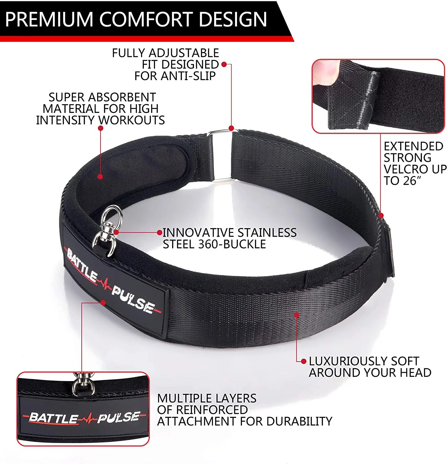 Enhanced BattlePulse Reflex Training Ball – Premium Multilayer Soft Headband with 360-Degree Buckle – Dual Difficulty Levels for Boxing & Hand-Eye Coordination Improvement.