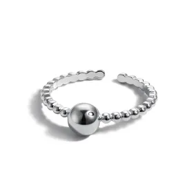 Beaded Ball Adjustable Ring