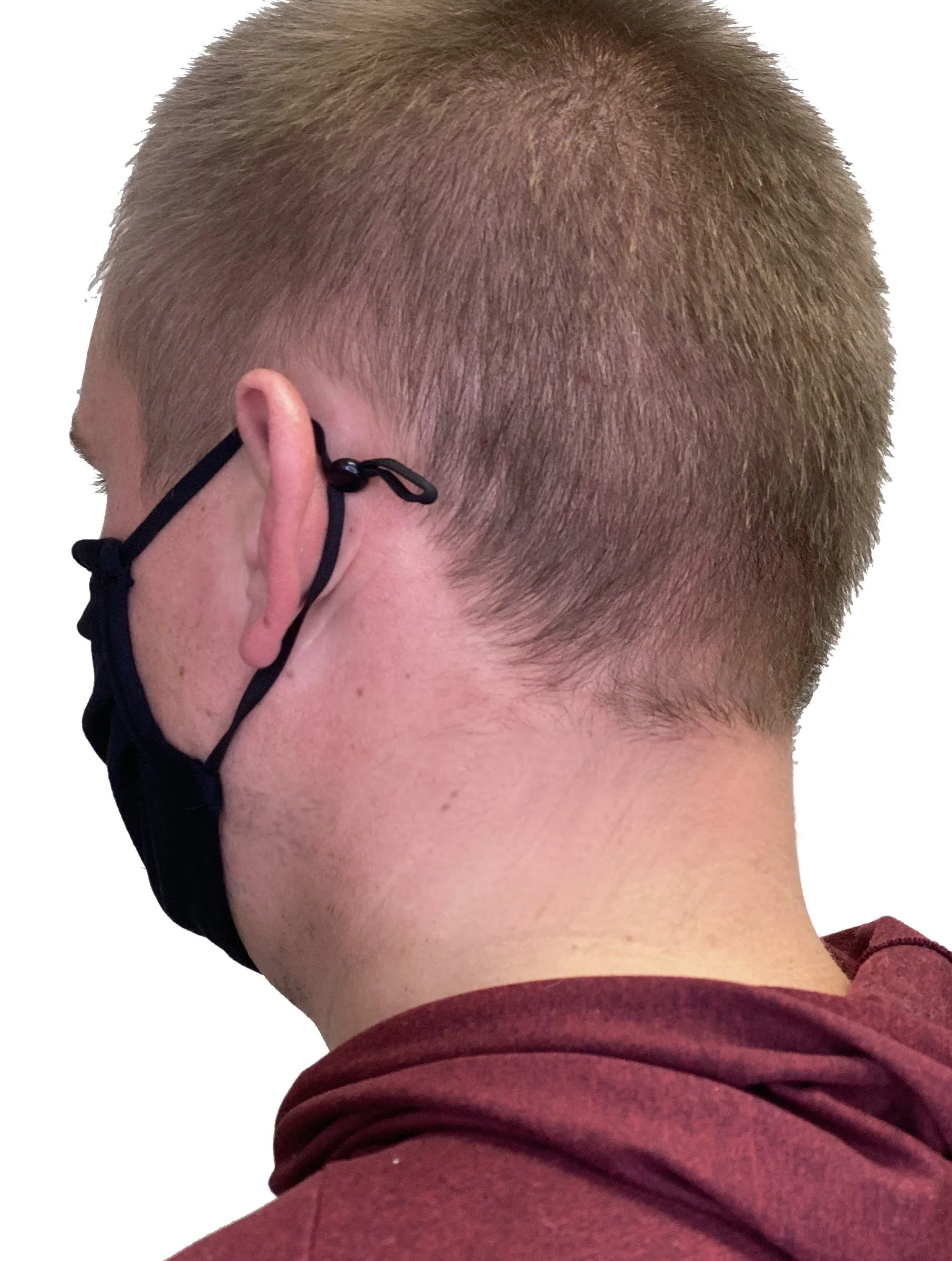 Black Mask With Nose Piece and Adjustable Straps