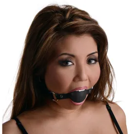 Certainly! Heres an optimized title for your e-commerce product:

Premium Black Silicone Ball Gag with Adjustable Strap for Comfortable BDSM Play