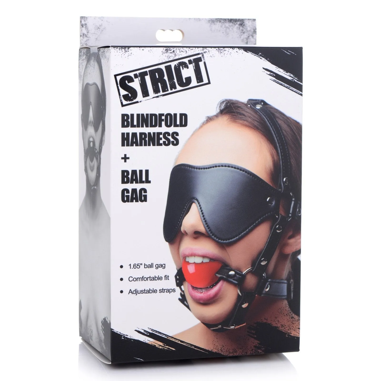 Blindfold Harness And Red Ball Gag