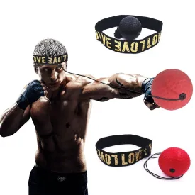 Boxing Reflex Speed Punch Ball Boxer Raising Reaction Force Hand Eye Training Set