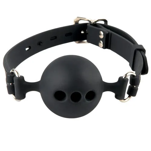 Breathable Ball Gag Large Black Ø 4.5 cm