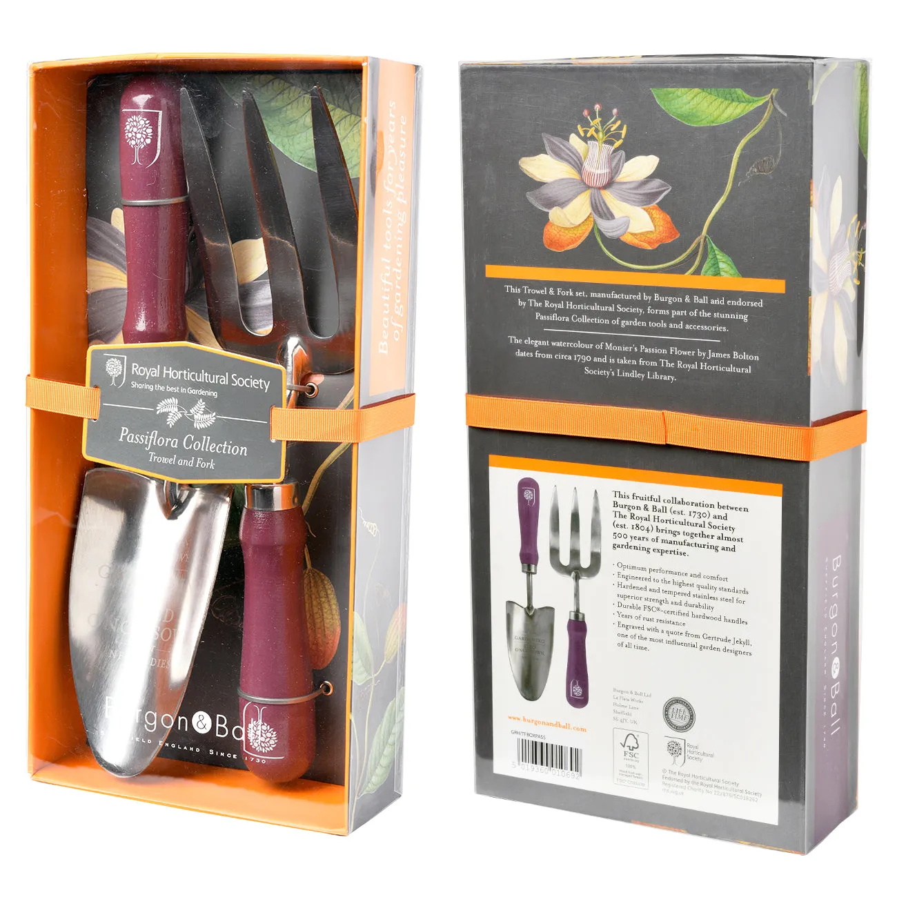 Burgon & Ball RHS Passiflora Trowel and Fork Set