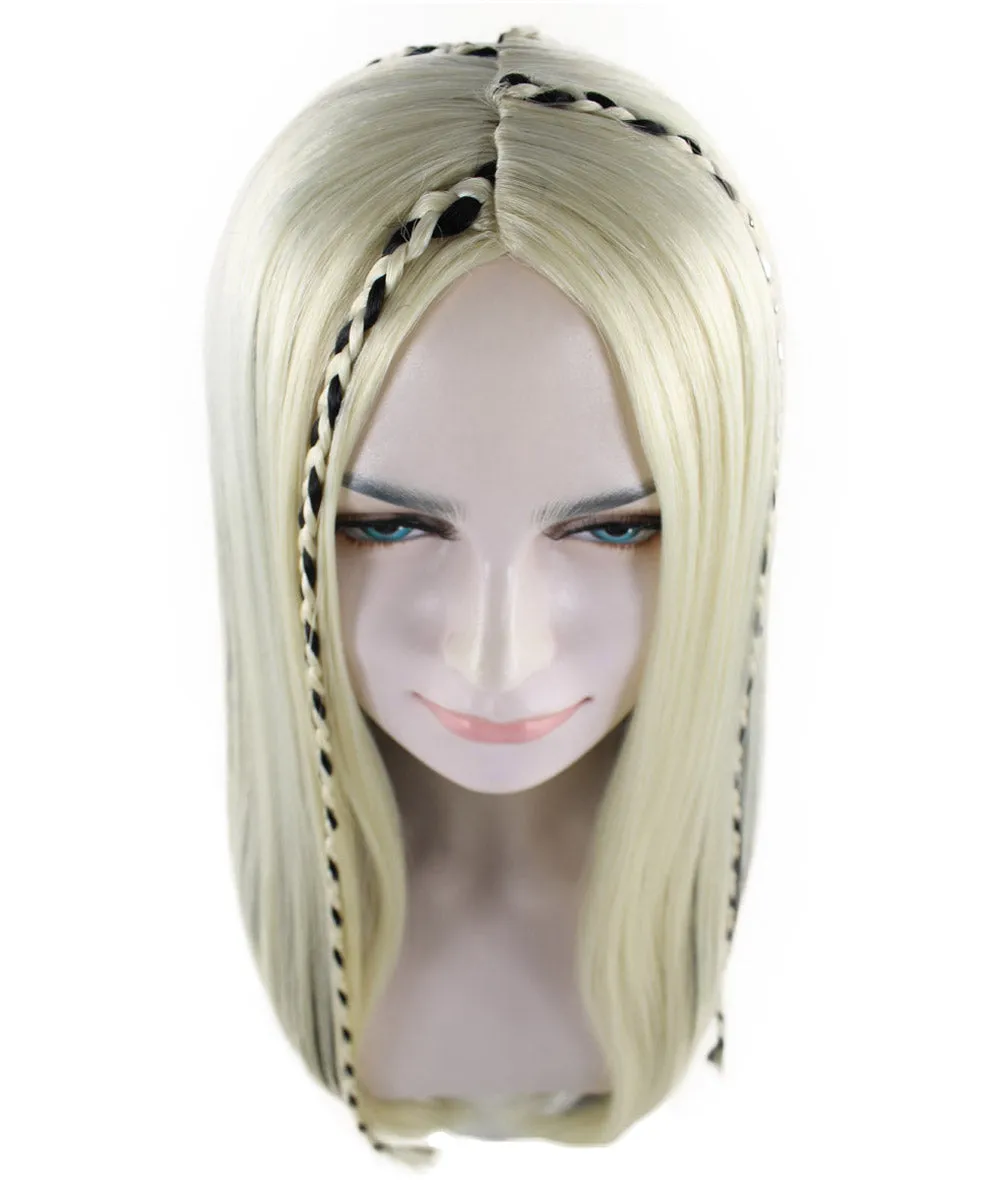 Celebrity Wig Black Braid & Highlights | Blonde Celebrity Wig | Premium Breathable Capless Cap