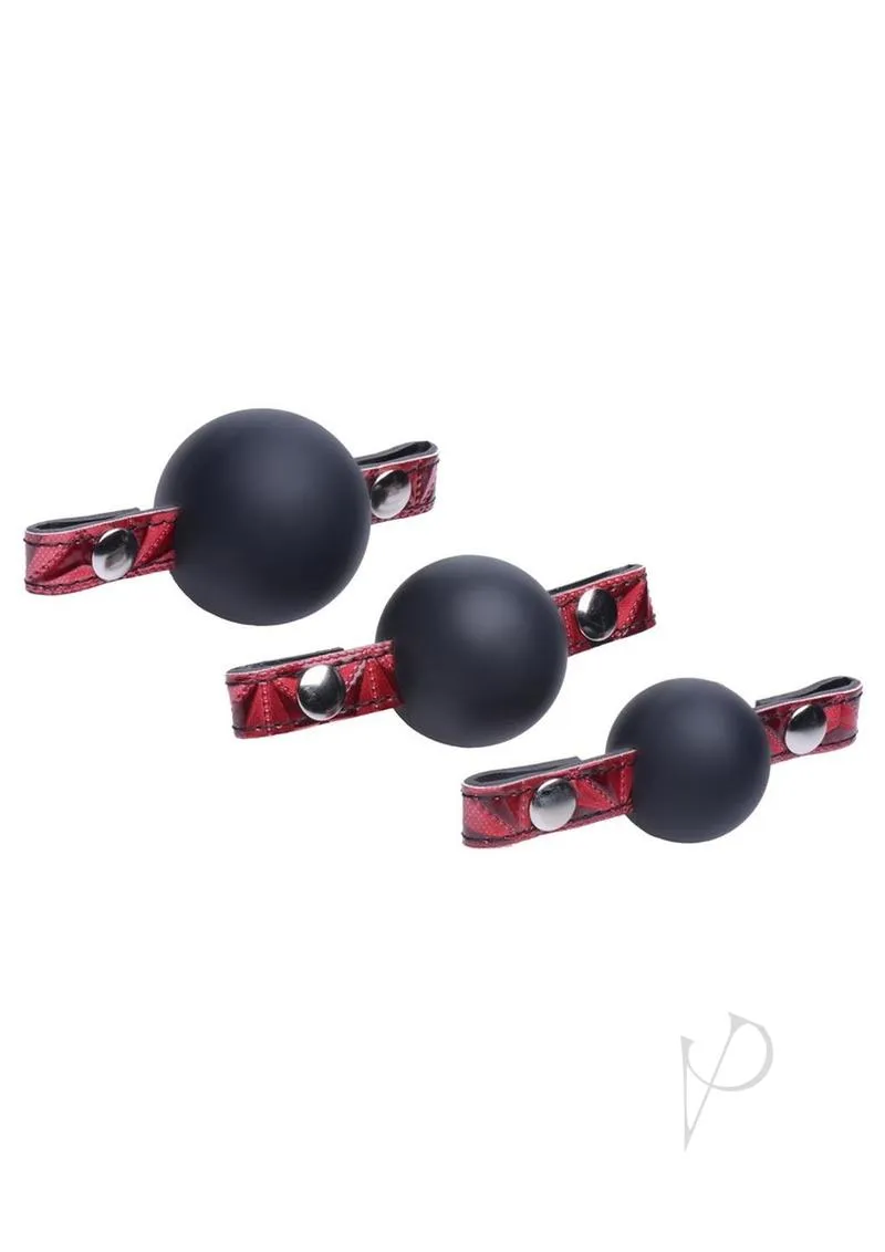 Crimson Tied Triad Interchangeable Silicone Ball Gag Red & Black