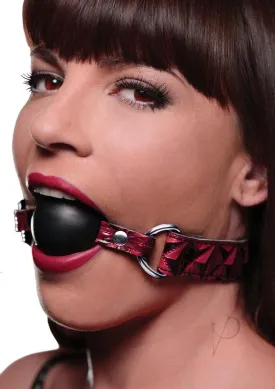 Crimson Tied Triad Interchangeable Silicone Ball Gag Red & Black