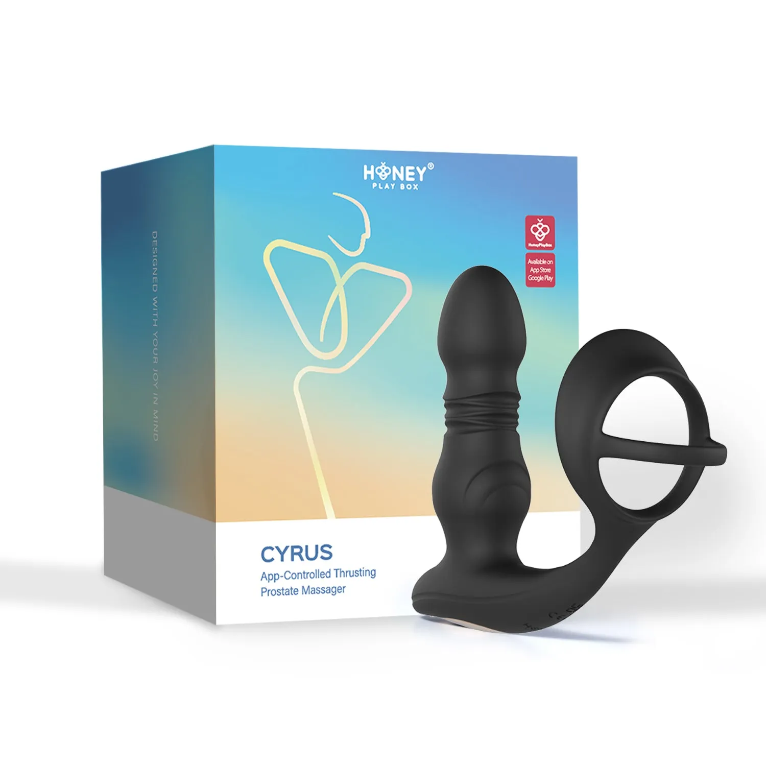 Cyrus - Advanced Thrusting Prostate Massager with App Control, Black.