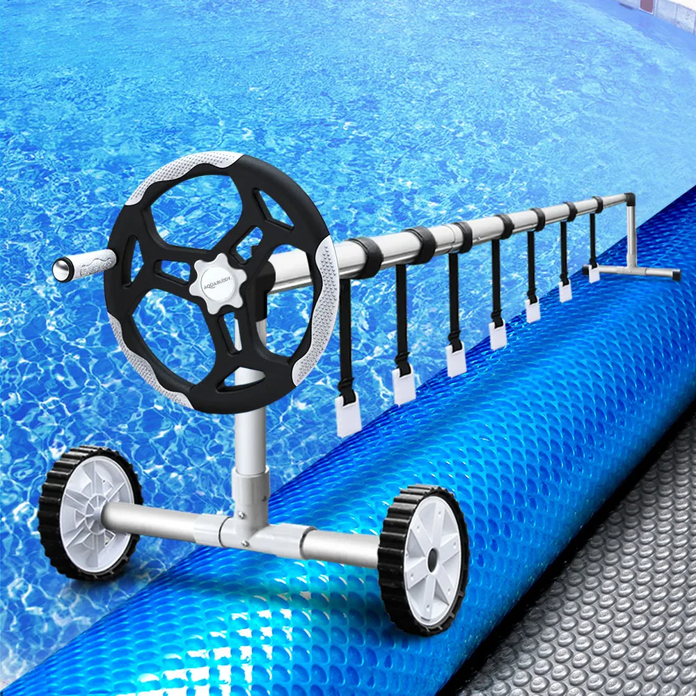 Durable Pool Cover & Adjustable Roller Set 8.5x4.2m - Aquabuddy