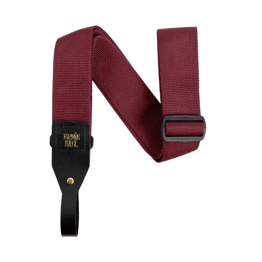 Ernie Ball 5367EB Acoustic Guitar Strap (Burgundy) - 2"