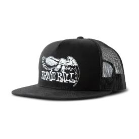 Ernie Ball Black With White Eagle Logo Hat