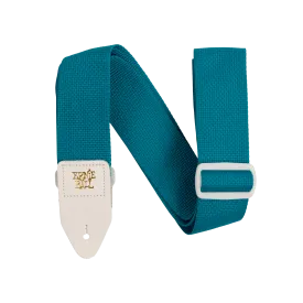 Ernie Ball Polypro Guitar Strap - Teal & White