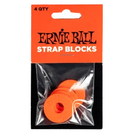 Ernie Ball Strap Blocks 4Pk - Red