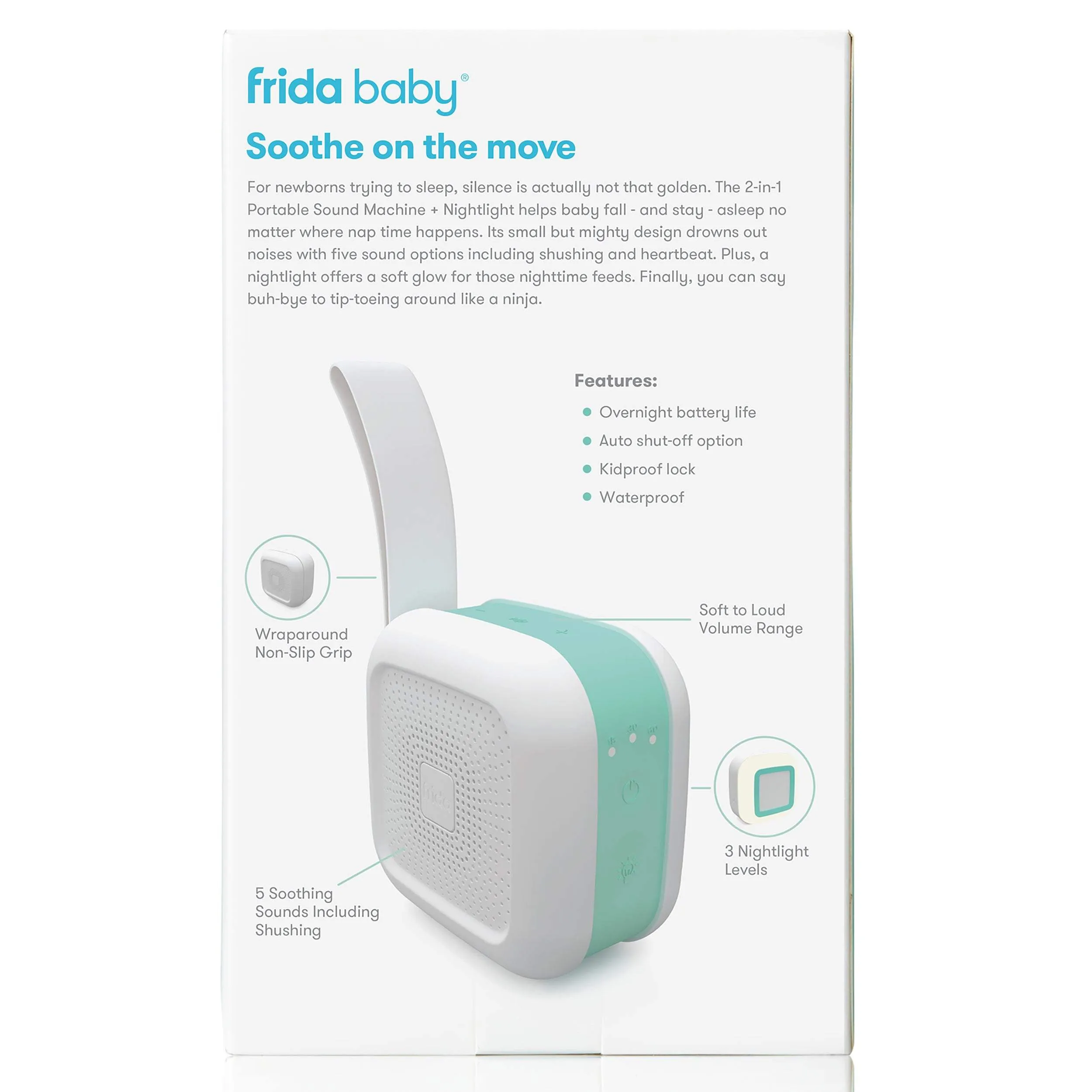 Frida 2-in-1 Portable Sound Machine   Nightlight