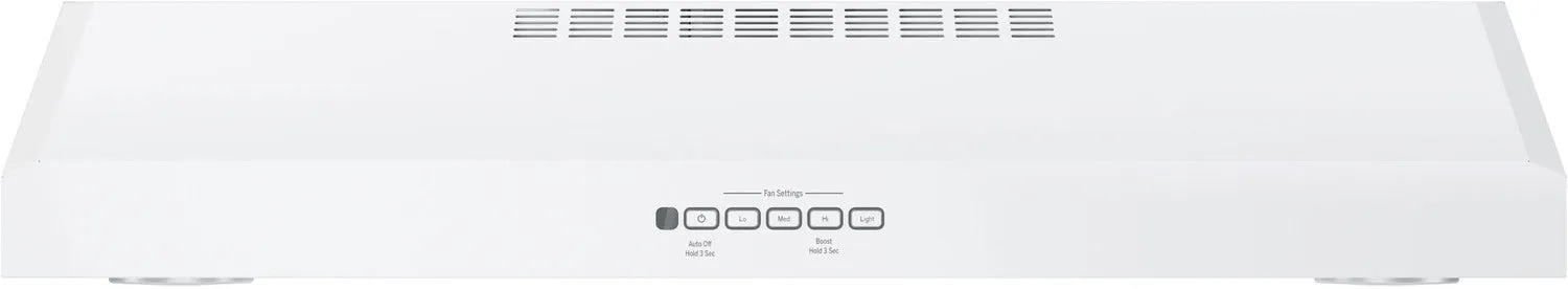 GE White 30" 4-Speed Under-the-Cabinet Range Hood - JVX5300DJWWC