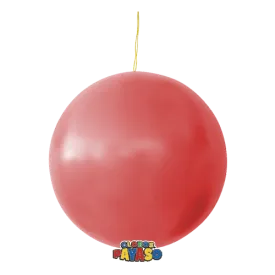 Globos Payaso Punch Ball Balloon Pastel Red 3ct