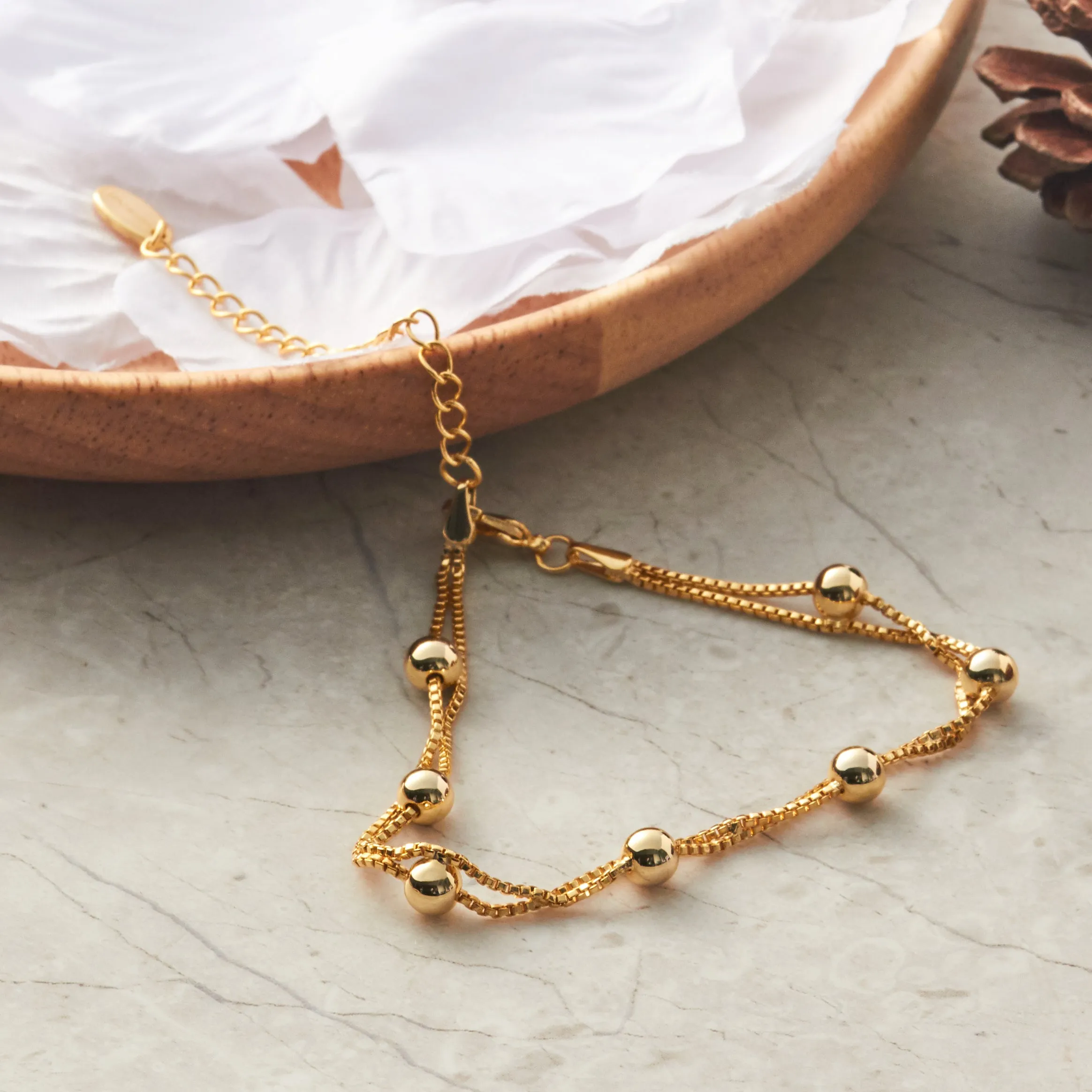 Gold Plated Ball Bracelet