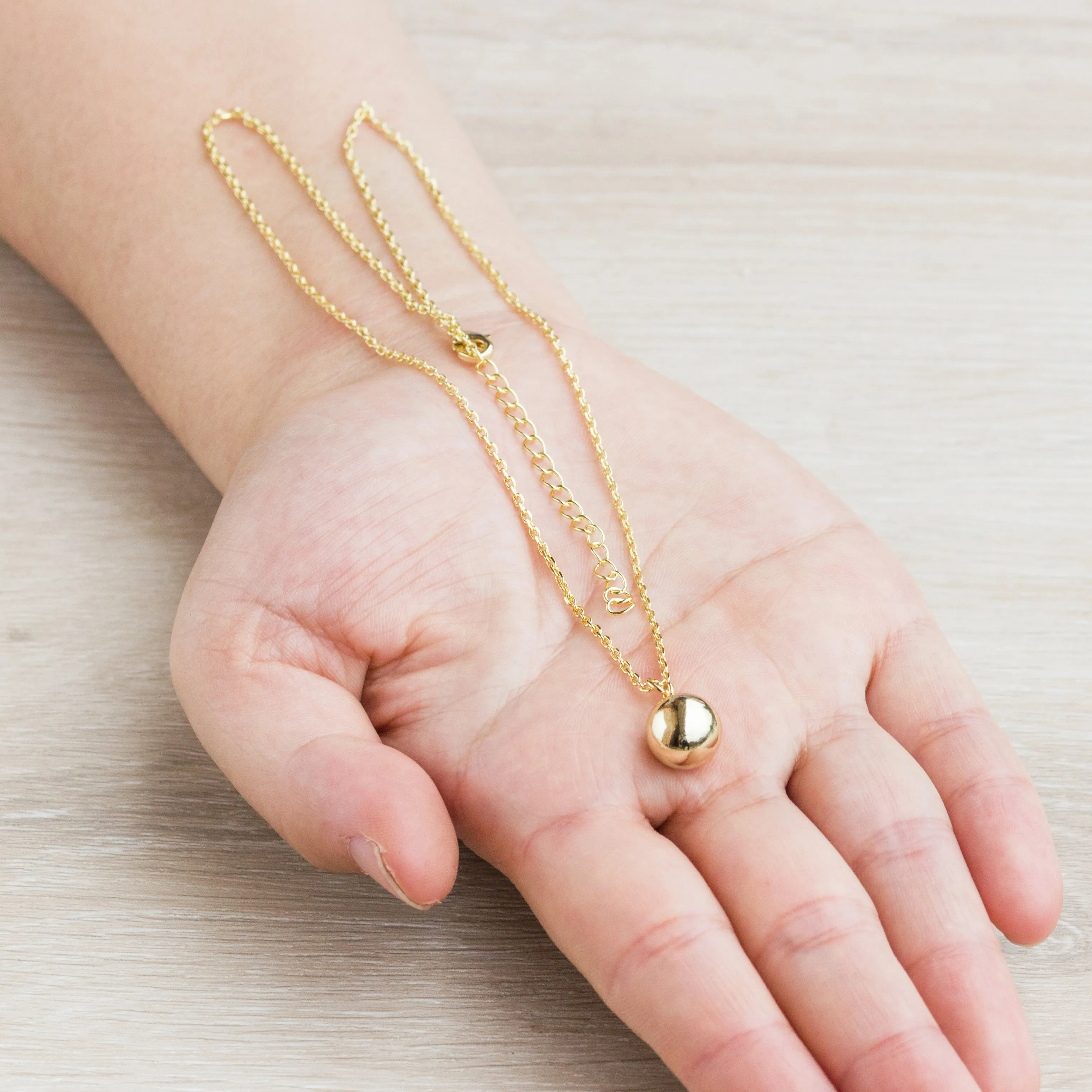 Gold Plated Ball Necklace