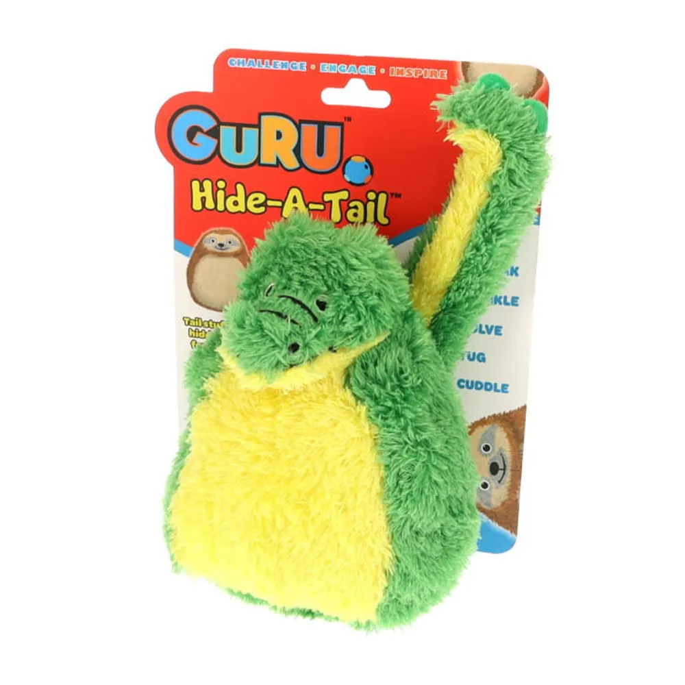 GURU Hide A Tail Alligator Plush Dog Enrichment Toy Medium