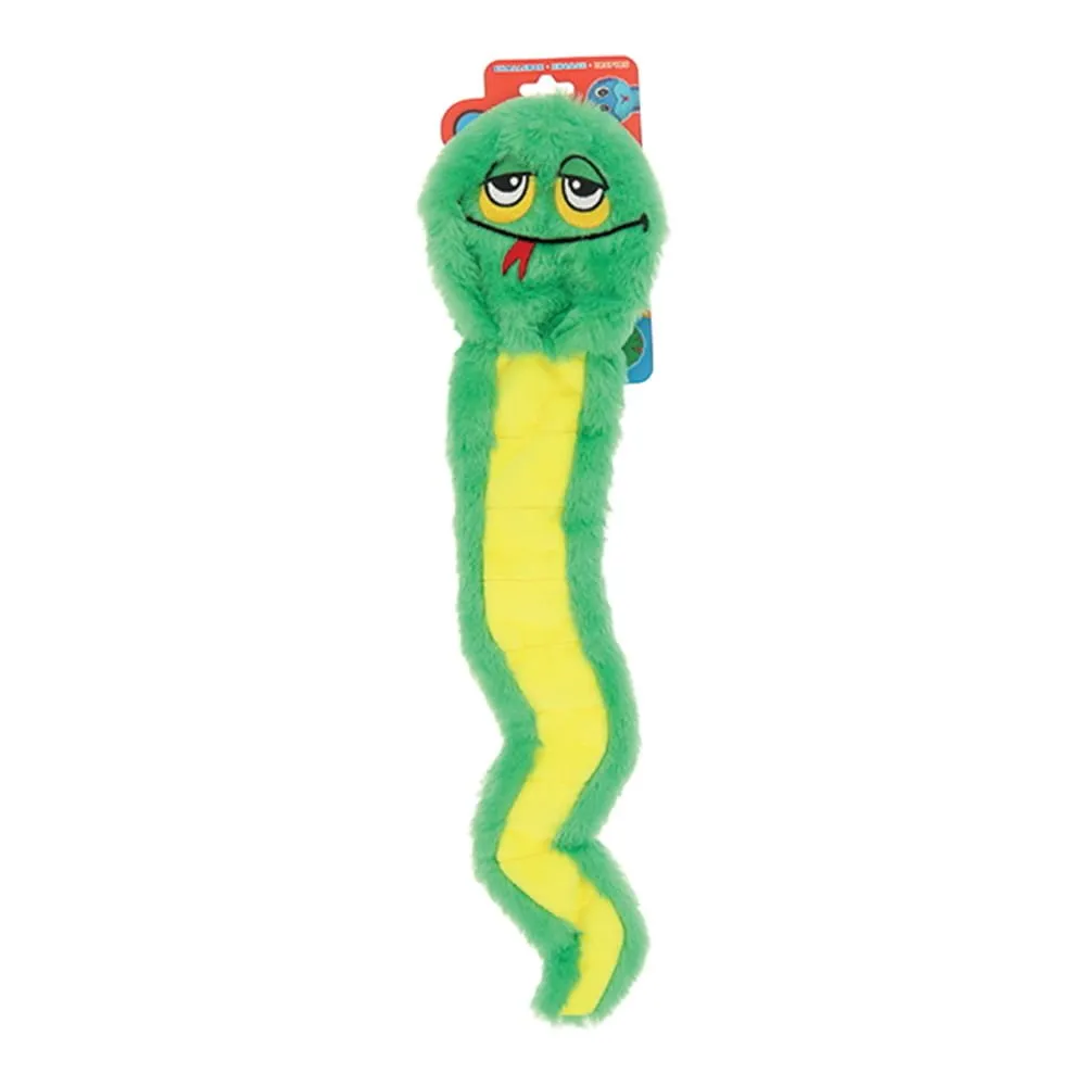 GURU Hide A Tail Snake Plush Dog Enrichment Toy Green Large