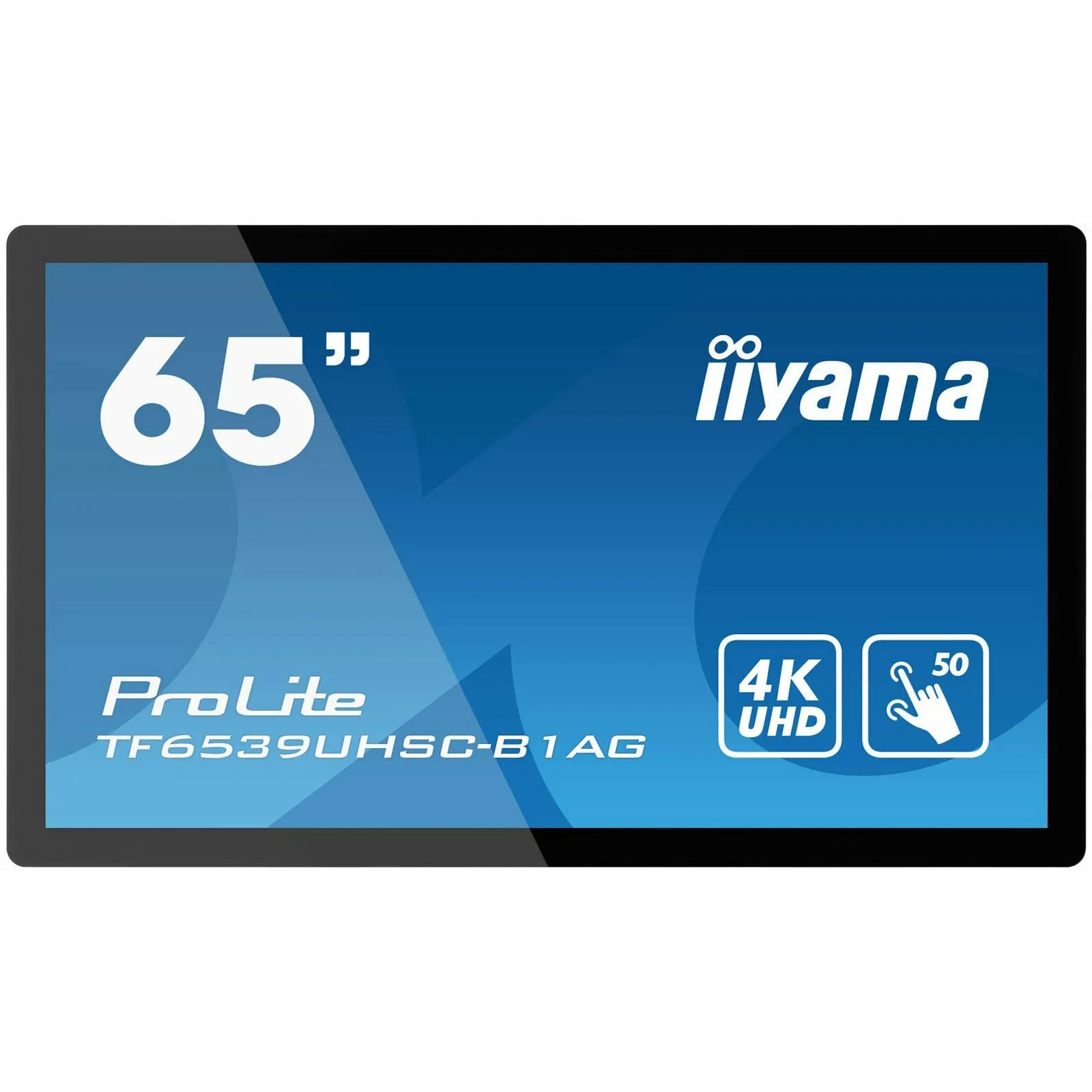 iiyama TF6539UHSC-B1AG 65" Open Frame PCAP 50pt Touch IPS 4K LFD with Anti Glare, 24/7 Operation, IPX1 rated