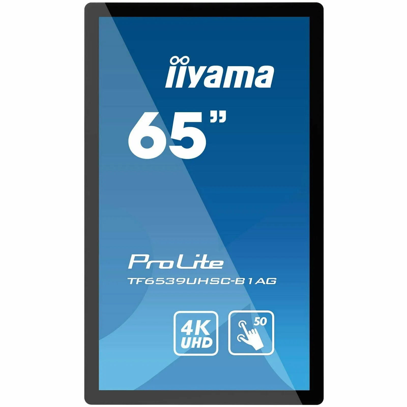 iiyama TF6539UHSC-B1AG 65" Open Frame PCAP 50pt Touch IPS 4K LFD with Anti Glare, 24/7 Operation, IPX1 rated