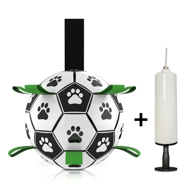 Interactive Pet Football Toys with Grab Tabs Dog Outdoor training Soccer Pet Bite Chew Balls