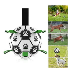 Interactive Pet Football Toys with Grab Tabs Dog Outdoor training Soccer Pet Bite Chew Balls