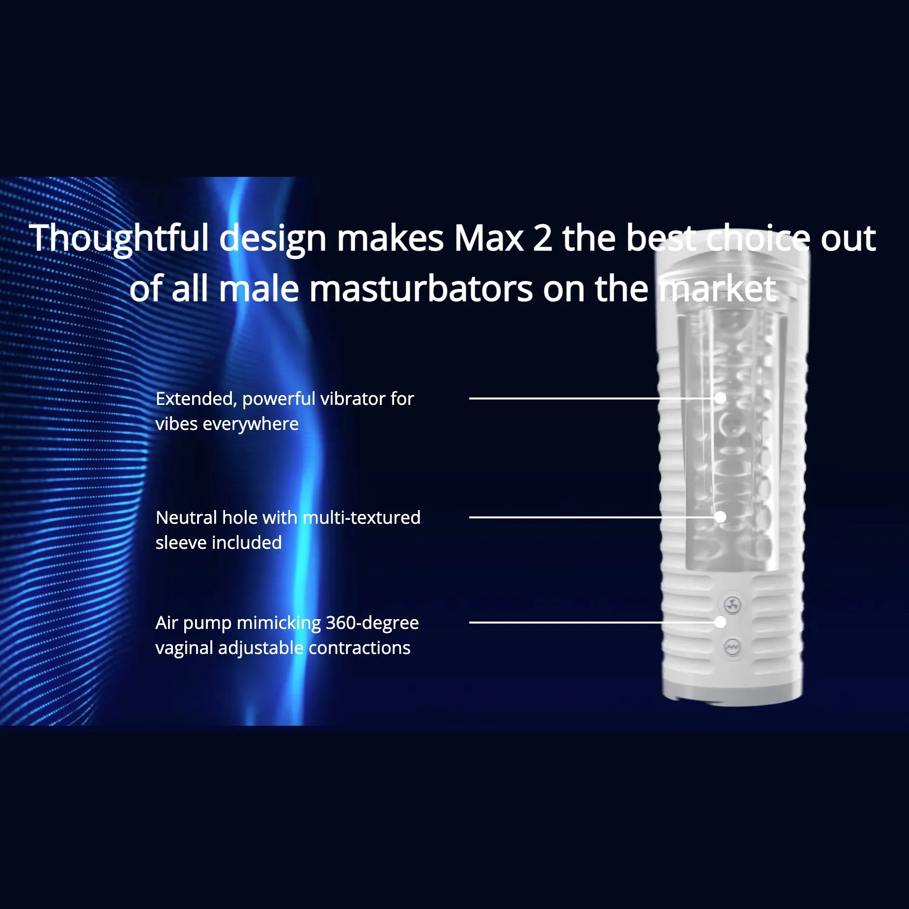 LOVENSE Max 2 Remote-Controlled Vibrating Male Masturbator with Adjustable Settings for Ultimate Pleasure