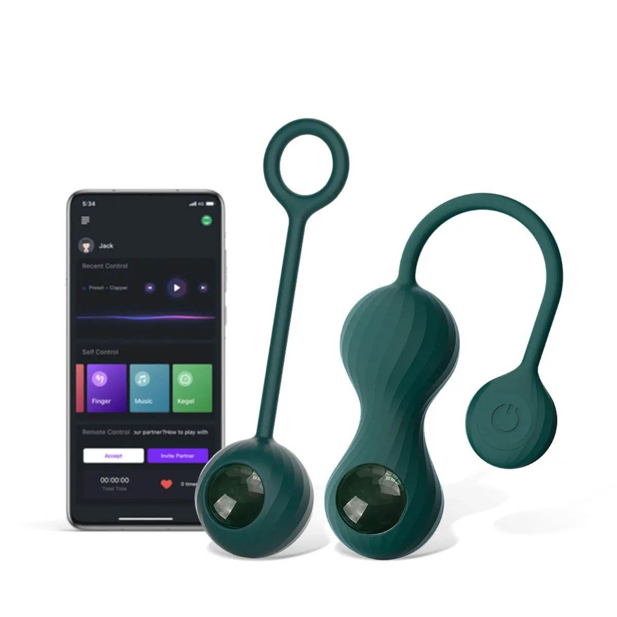 Magic Motion Duo Smart Kegel Vibrator With Weights Green