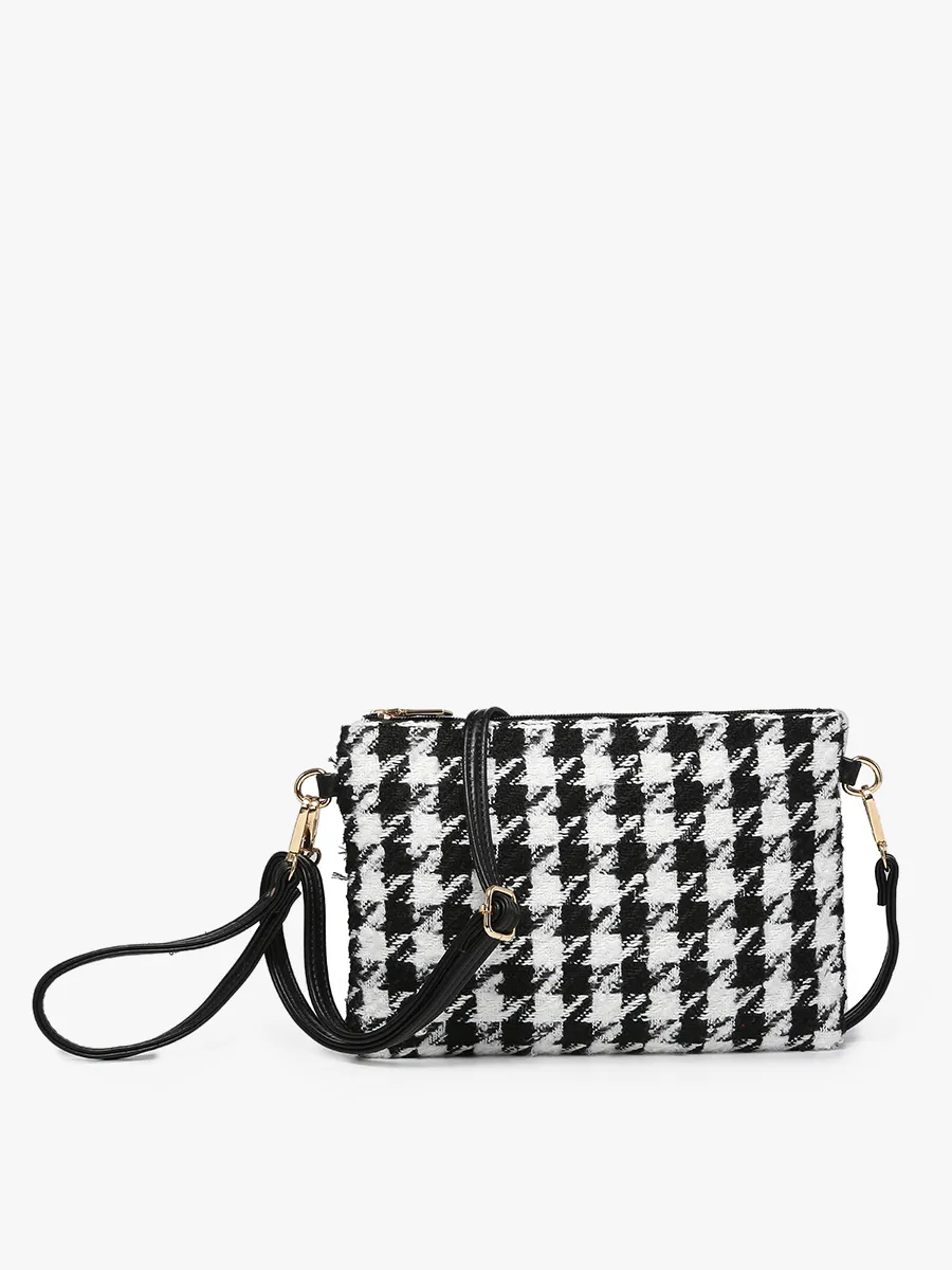 Meriam Clutch Crossbody/Wristlet - Navy & Green Plaid