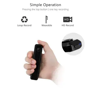 ﻿Mini Body Camera - 1080P Full HD Wide Angle