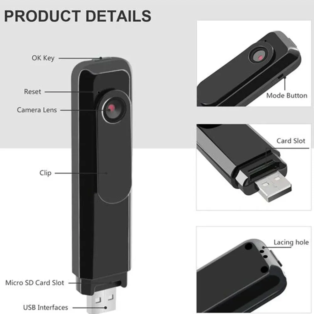 ﻿Mini Body Camera - 1080P Full HD Wide Angle