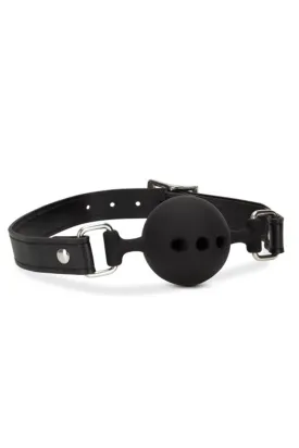 Noir Black Breathable Silicone Ball Gag