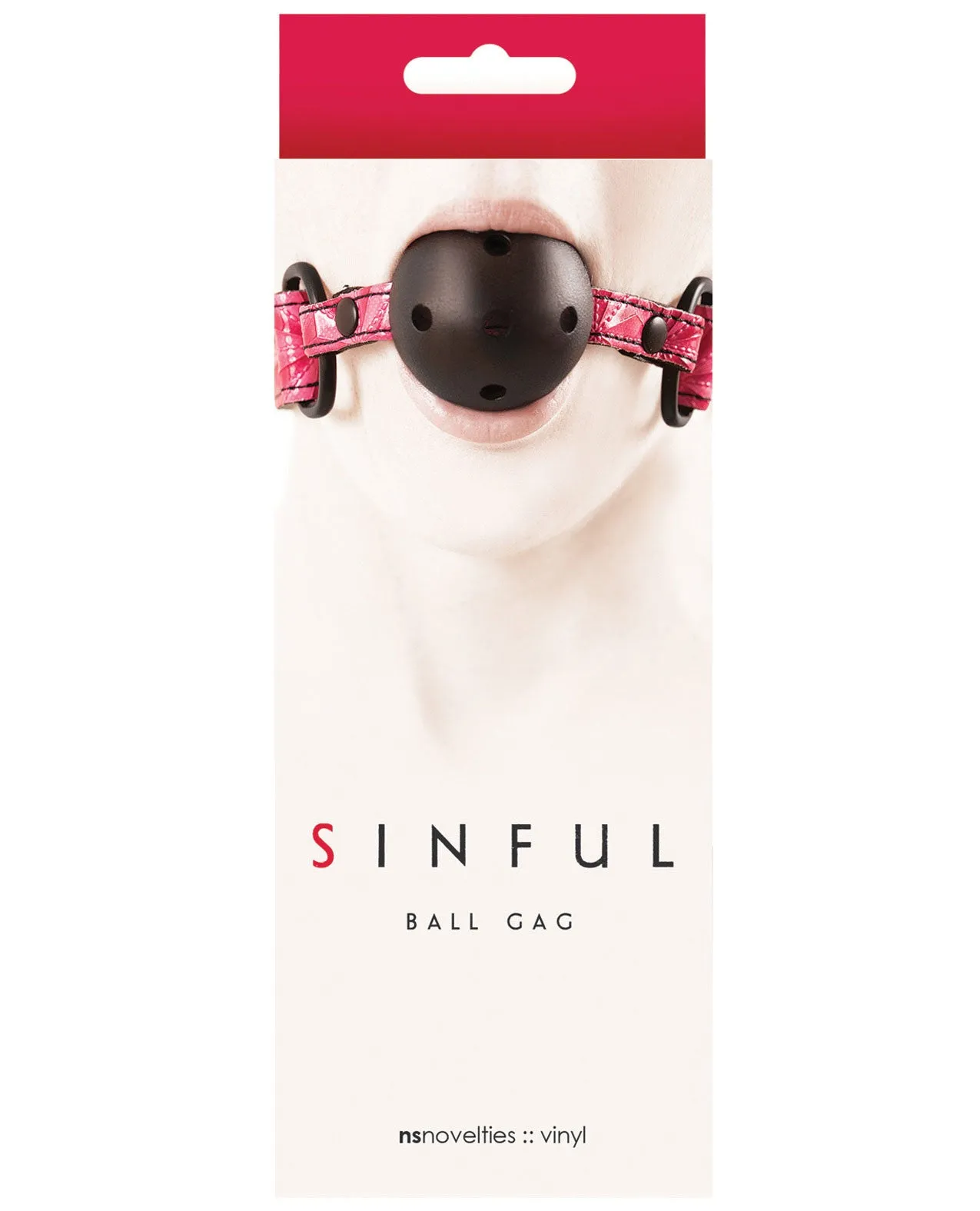 NS Novelties Sinful Ball Gag - Pink