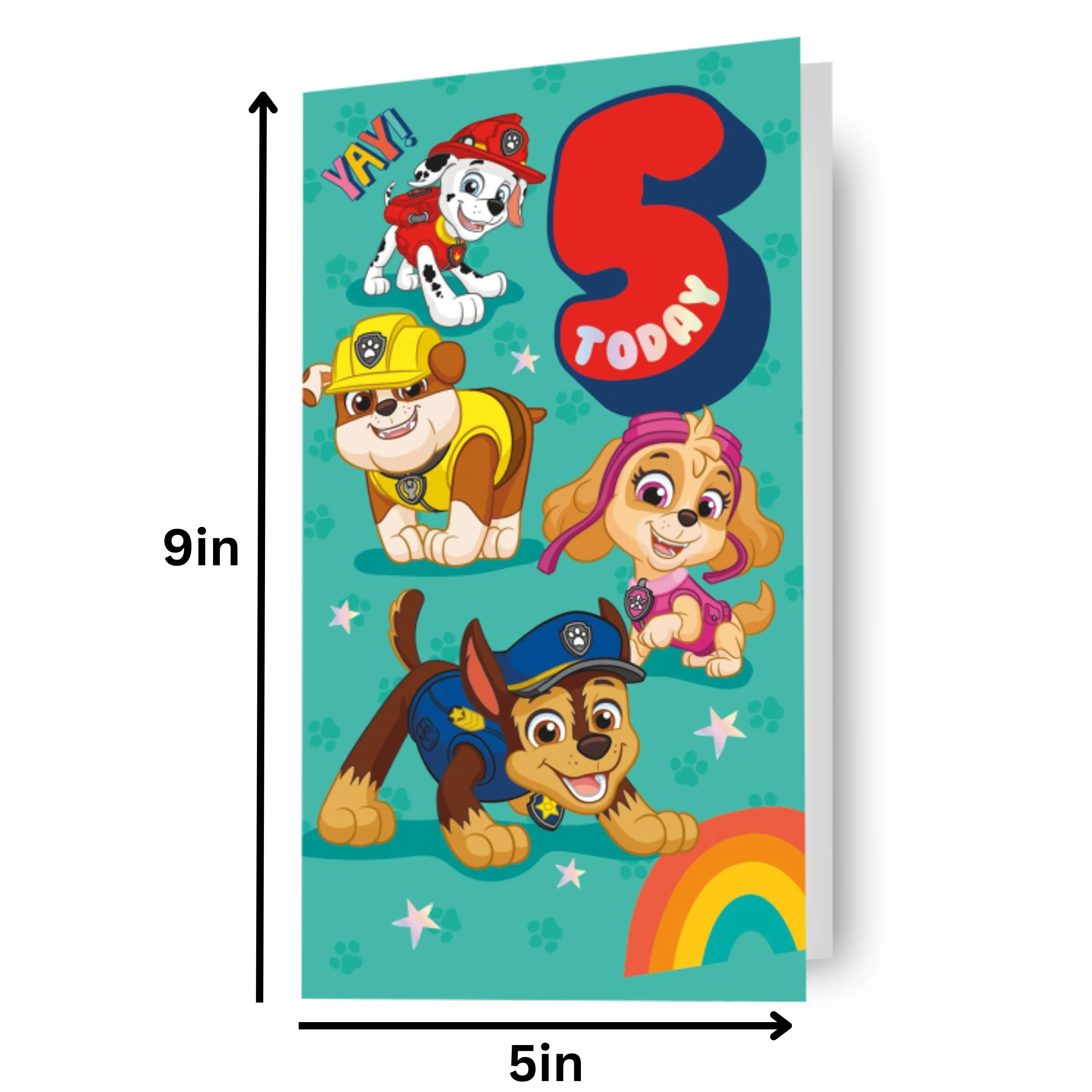 Paw Patrol Age 5 Birthday Card