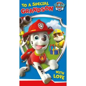 Paw Patrol Grandson Birthday Card